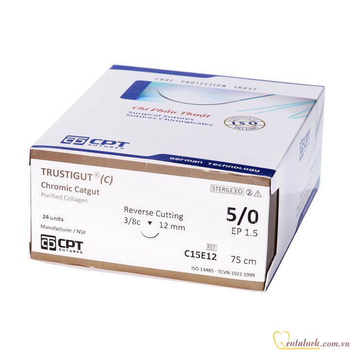Chỉ khâu 5.0 Chromic Catgut