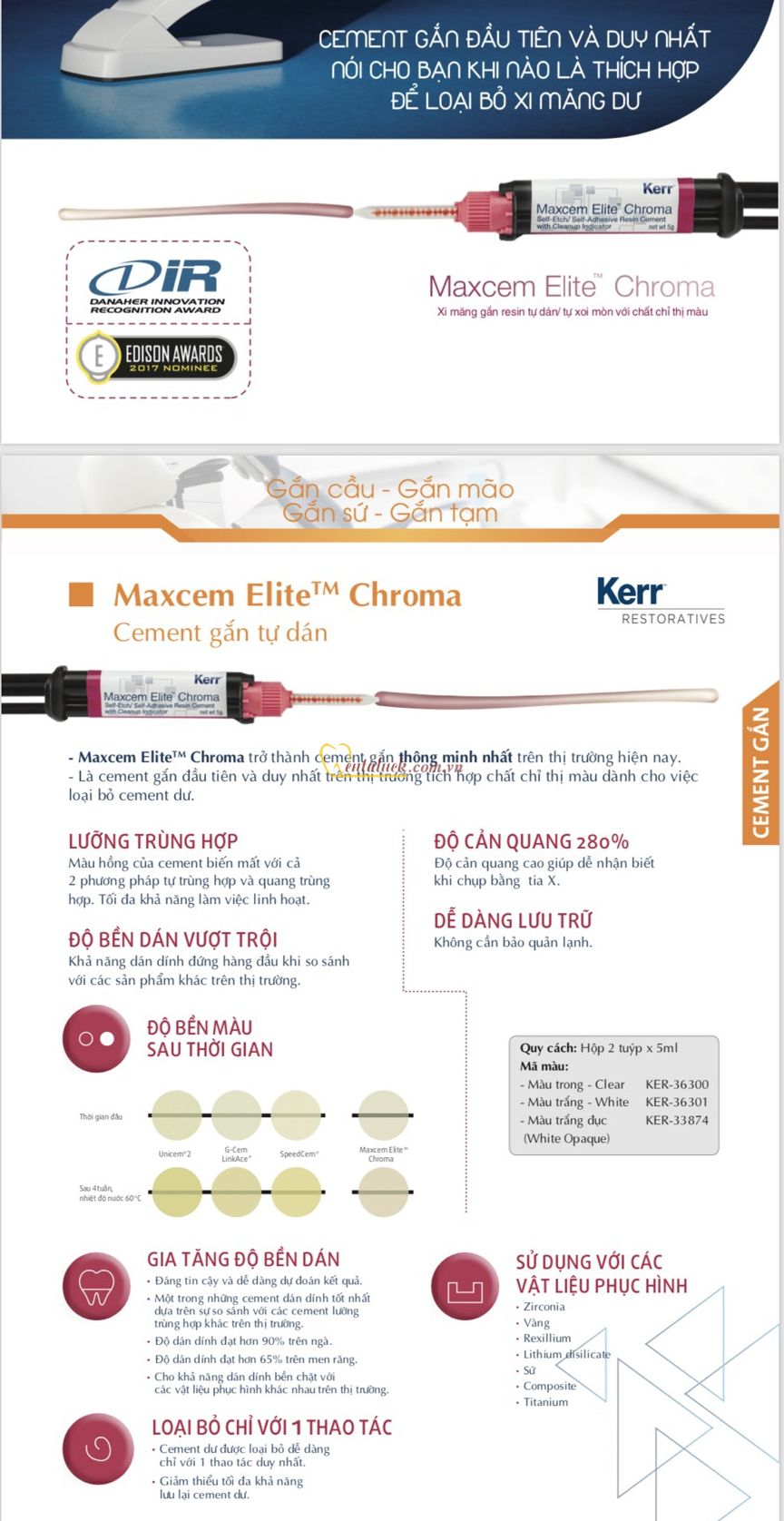 Cement gắn Maxcem Elite Chroma