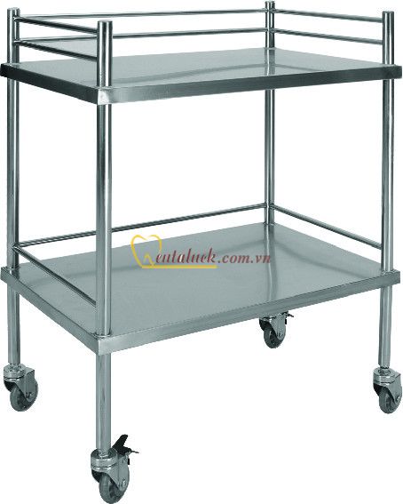 Xe đẩy Inox 2 tầng (40x60cm)