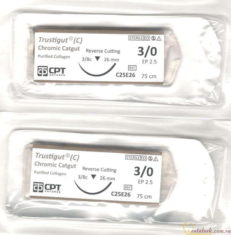 Chỉ khâu 3.0 Chromic Catgut