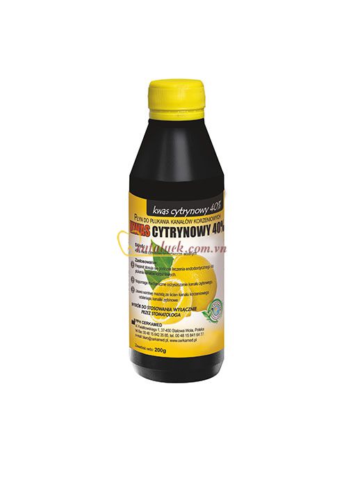 Dung dịch sát khuẩn ống tuỷ Citric Acid 40% 200g – Cerkamed